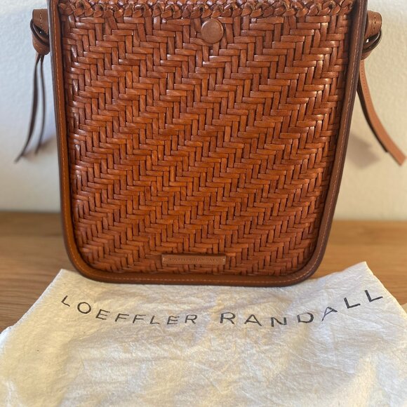 Loeffler Randall Mackenzie Woven Leather Crossbody - Timber brown - Picture 2 of 10